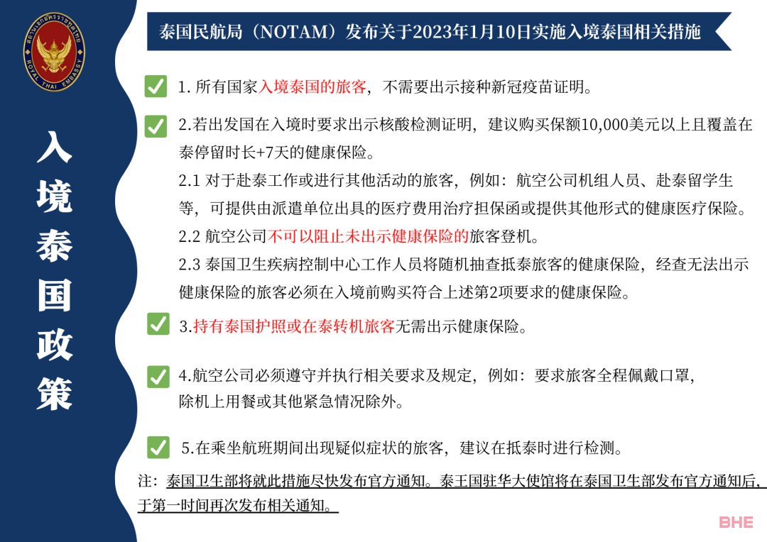 注意！泰国宣布最新入境政策！