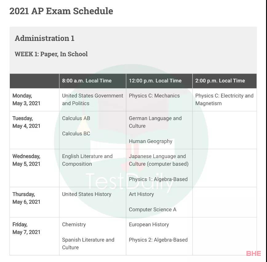 最新！2021年AP考试次数增加，并将实行线上线下混合考试模式！