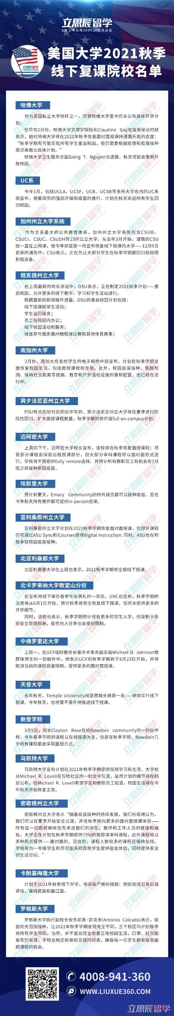 美国留学利好不断！想申请的同学们赶紧安排上日程呀~